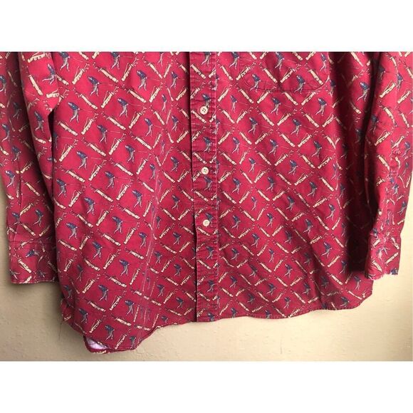 90'S IVY Club Golf PRINT BUTTON DOWN SHIRT Size XL - Picture 5 of 11